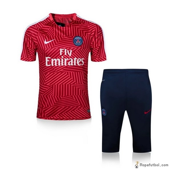 Camiseta Entrenamiento Paris Saint Germain Conjunto Completo 2016/17 Rojo Blanco